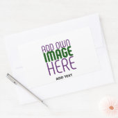 STICKER RECTANGULAIRE MODÈLE DE TEXTE D'IMAGE BLANCHE SIMPLE MODERNE (Enveloppe)