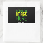 STICKER RECTANGULAIRE MODÈLE DE TEXTE D'IMAGE NOIRE SIMPLE ET MODERNE (Sac)