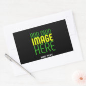 STICKER RECTANGULAIRE MODÈLE DE TEXTE D'IMAGE NOIRE SIMPLE ET MODERNE (Enveloppe)