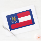 Sticker Rectangulaire Modèle du drapeau de l'État de Géorgie (Enveloppe)
