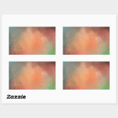 Sticker Rectangulaire Modèle élégant abstrait moderne personnalisé (Feuille)