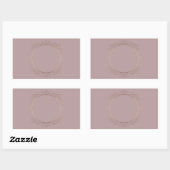 Sticker Rectangulaire Modèle élégant personnalisé moderne doré rose (Feuille)