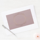 Sticker Rectangulaire Modèle élégant personnalisé moderne doré rose (Enveloppe)