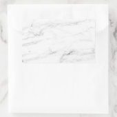 Sticker Rectangulaire Modèle élégant vierge en marbre blanc personnalisé (Sac)