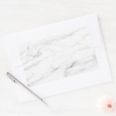 Sticker Rectangulaire Modèle élégant vierge en marbre blanc personnalisé (Enveloppe)