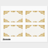 Sticker rectangulaire Modèle Faux Foil Gold (Feuille)
