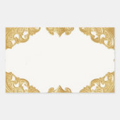Sticker rectangulaire Modèle Faux Foil Gold (Devant)