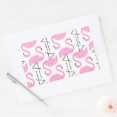 Sticker Rectangulaire Modèle Flamingo rose moderne simple (Enveloppe)