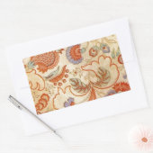 Sticker Rectangulaire Modèle floral antique de Chintz Paisley (Enveloppe)