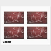 Sticker Rectangulaire Modèle Focke-Wulf Fw 190 (Feuille)