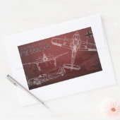 Sticker Rectangulaire Modèle Focke-Wulf Fw 190 (Enveloppe)