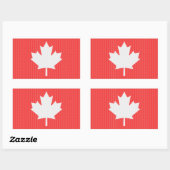 Sticker Rectangulaire Modèle Knit Maple Leaf Tricot Motif (Feuille)