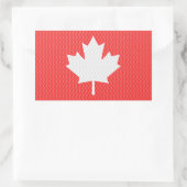 Sticker Rectangulaire Modèle Knit Maple Leaf Tricot Motif (Sac)