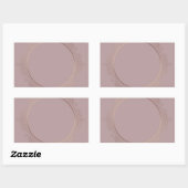 Sticker Rectangulaire Modèle moderne Rose élégant personnalisé (Feuille)