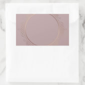 Sticker Rectangulaire Modèle moderne vierge or rose élégant personnalisé (Sac)