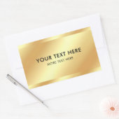 Sticker Rectangulaire Modèle noir & or élégant moderne personnalisable (Enveloppe)