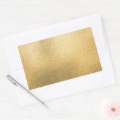 Sticker Rectangulaire Modèle noir or Faux Carré à huile texturé Sti (Enveloppe)