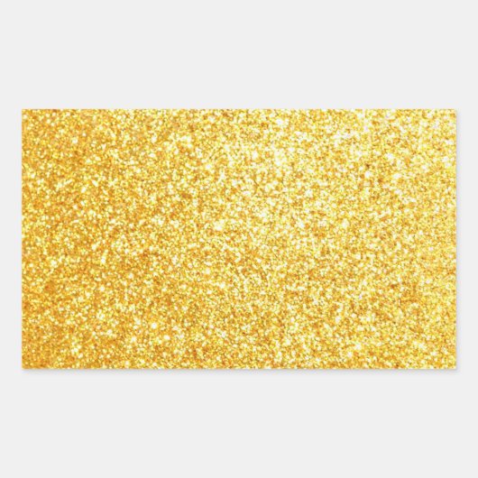 Sticker Rectangulaire Modèle Paillettes Dorées Élégant et Vide Tendance (Devant)