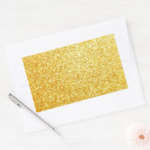 Sticker Rectangulaire Modèle Paillettes Dorées Élégant et Vide Tendance (Enveloppe)