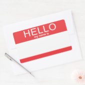 Sticker Rectangulaire Modèle Personnalisé Bonjour Mon Nom Est (Enveloppe)