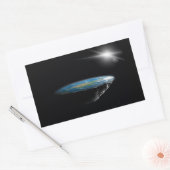 Sticker Rectangulaire Modèle Terre plate (Enveloppe)