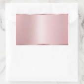 Sticker Rectangulaire Modèle vide élégant moderne or rose tendance (Sac)