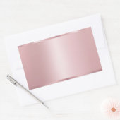 Sticker Rectangulaire Modèle vide élégant moderne or rose tendance (Enveloppe)