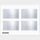 Sticker Rectangulaire Modèle vierge argenté faux aspect glamour élégant (Feuille)