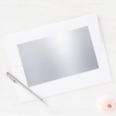 Sticker Rectangulaire Modèle vierge argenté faux aspect glamour élégant (Enveloppe)