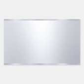 Sticker Rectangulaire Modèle vierge argenté faux look élégant personnali (Devant)