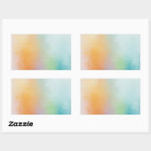 Sticker Rectangulaire Modèle vierge bleu jaune rouge rose Art abstrait (Feuille)