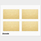 Sticker Rectangulaire Modèle vierge brillant or ajoutez n'importe quel t (Feuille)