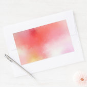 Sticker Rectangulaire Modèle vierge d'art abstrait jaune orange rouge ro (Enveloppe)