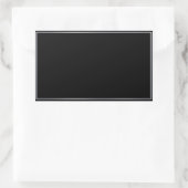 Sticker Rectangulaire Modèle vierge élégant en faux argent noir personna (Sac)
