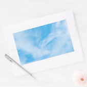 Sticker Rectangulaire Modèle vierge nuages blancs nature ciel bleu (Enveloppe)