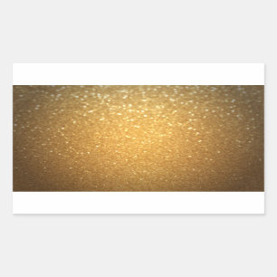 Sticker Rectangulaire Modèle vierge paillettes or élégant Ajoutez votre 