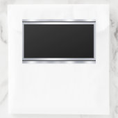 Sticker Rectangulaire Modèle vierge personnalisé Faux Argent Noir Ajoute (Sac)