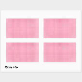 Sticker Rectangulaire Modèle vierge personnalisé rose tendre tendance (Feuille)