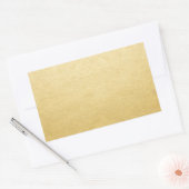 Sticker Rectangulaire Modèle vierge reflets dorés, ajoutez votre texte o (Enveloppe)