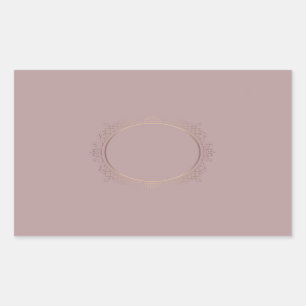 Sticker Rectangulaire Modèle vierge rose gold tendance Ajoutez votre pro