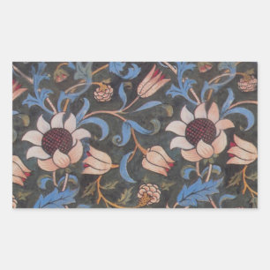 Sticker Rectangulaire Modèle William Morris Evenlode : Vintage Moody