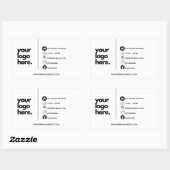 Sticker Rectangulaire Modèles du logo de design Carte de visite d'entrep (Feuille)