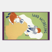 Sticker Rectangulaire Modélisation du sable (Devant)