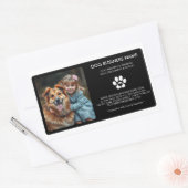 Sticker Rectangulaire Modern Black White Pet Sitter custom Photo (Enveloppe)