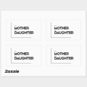 Sticker Rectangulaire MODERN cite : comme mère, comme fille (Feuille)