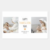 Sticker Rectangulaire Modern Collage Photo Bon thanksgiving Maman (Devant)