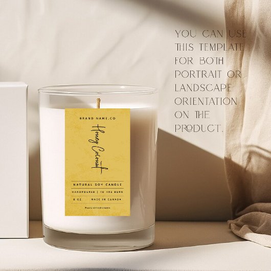 Sticker Rectangulaire Modern Golden Rustic Label