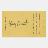 Sticker Rectangulaire Modern Golden Rustic Label (Devant)