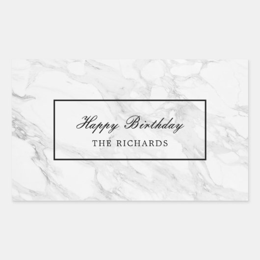 Sticker Rectangulaire Modern marble (Devant)