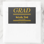 Sticker Rectangulaire Modern Personalized grad school Graduation (Sac)